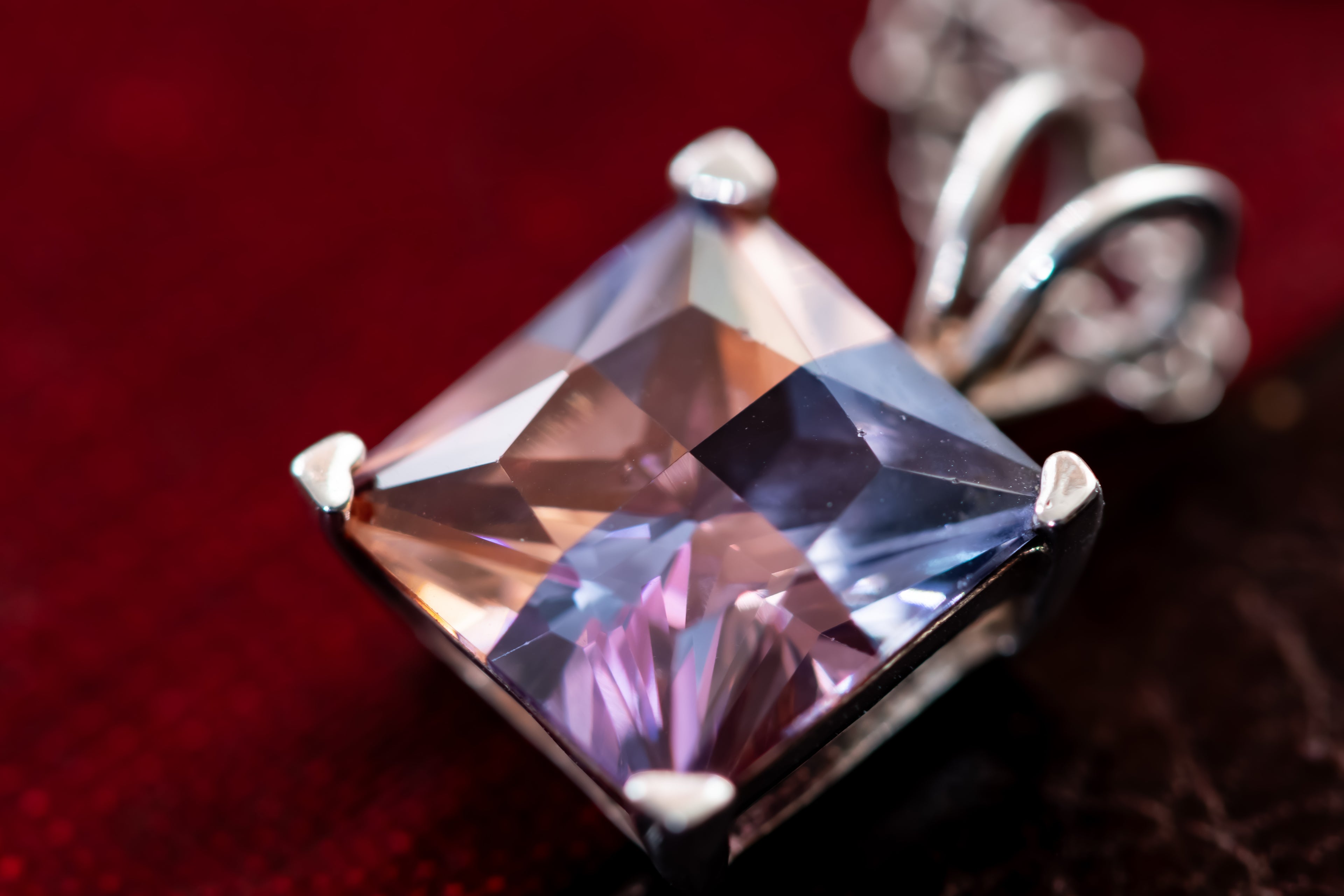 Geometric Ametrine Amulet