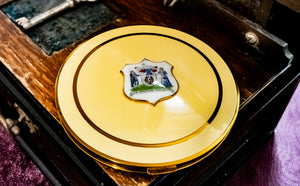 Vogue Cosmetics Special Edition Commemorative Powder Compact, Worshipful Company of Framework Knitters, London 1949, New