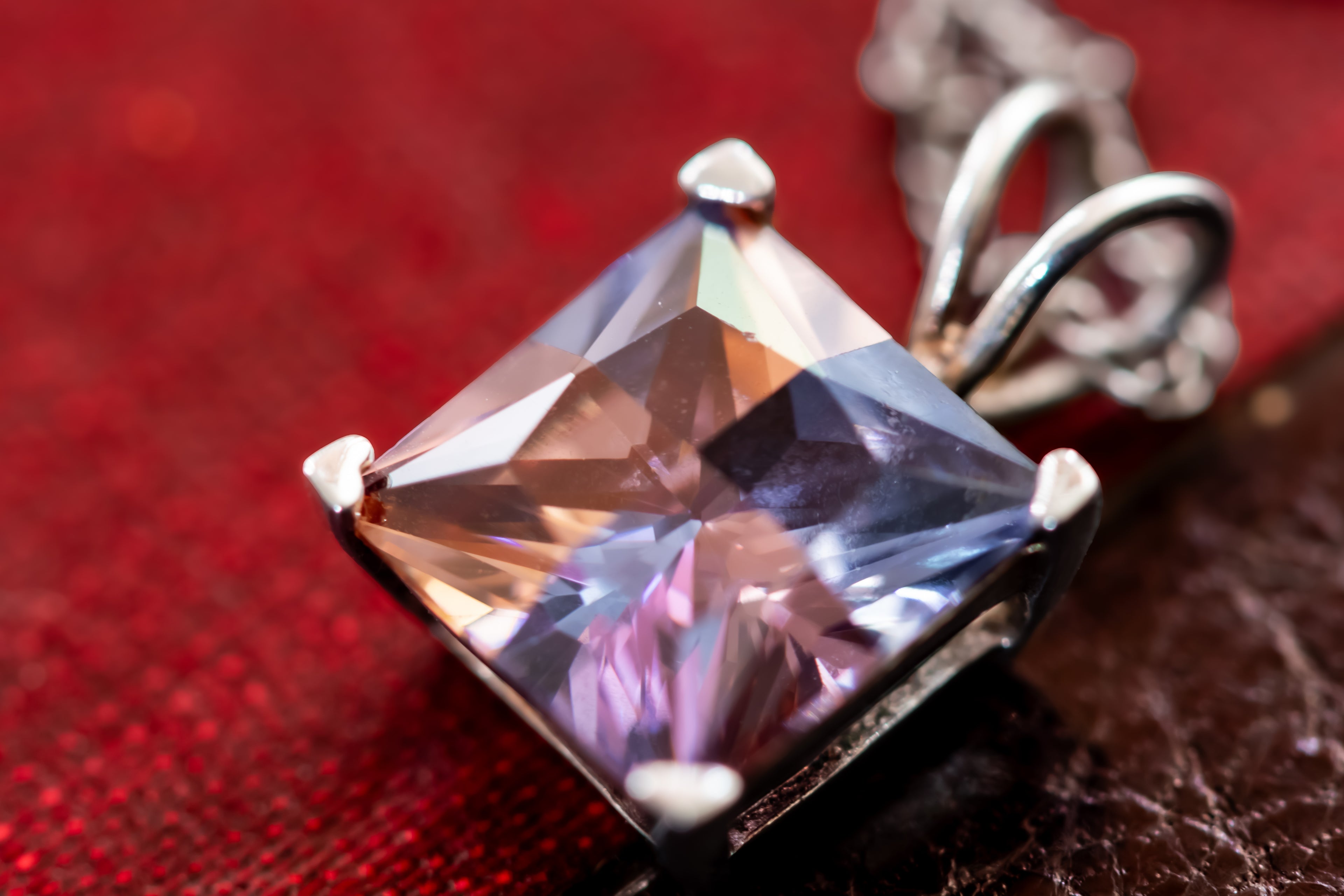 Geometric Ametrine Amulet