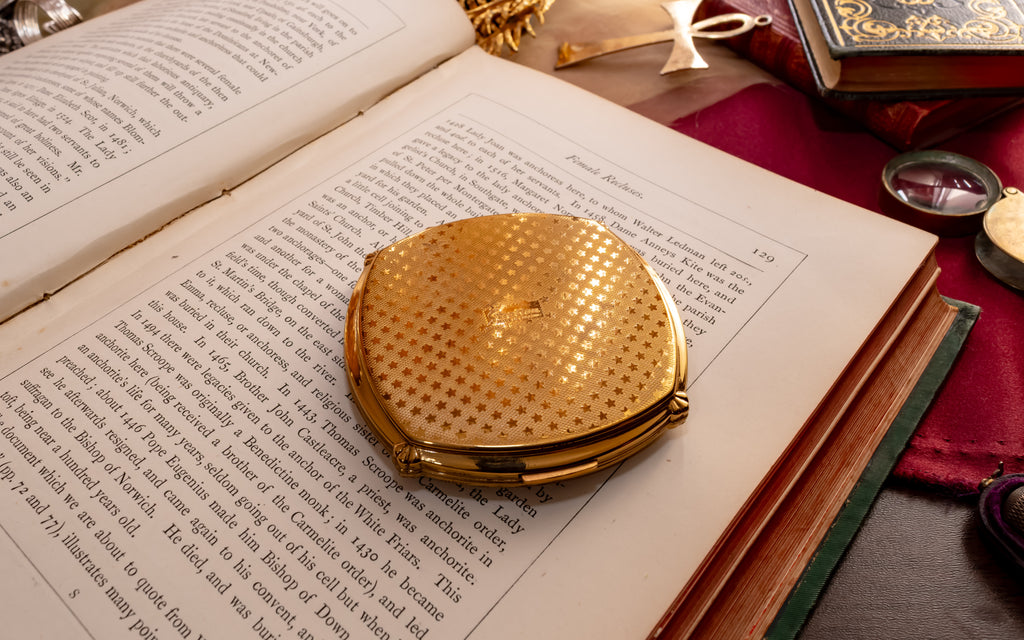 Stratton Powder Compact, English Enamel Vanity Compact, New