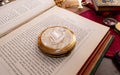 Mother of Pearl Powder Compact, Iridescent Shell Vanity Compact
