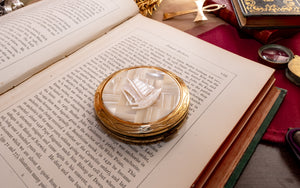 Mother of Pearl Powder Compact, Iridescent Shell Vanity Compact