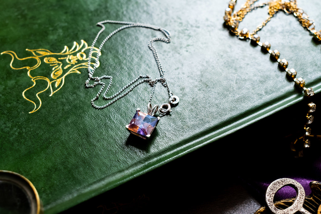 Geometric Ametrine Amulet