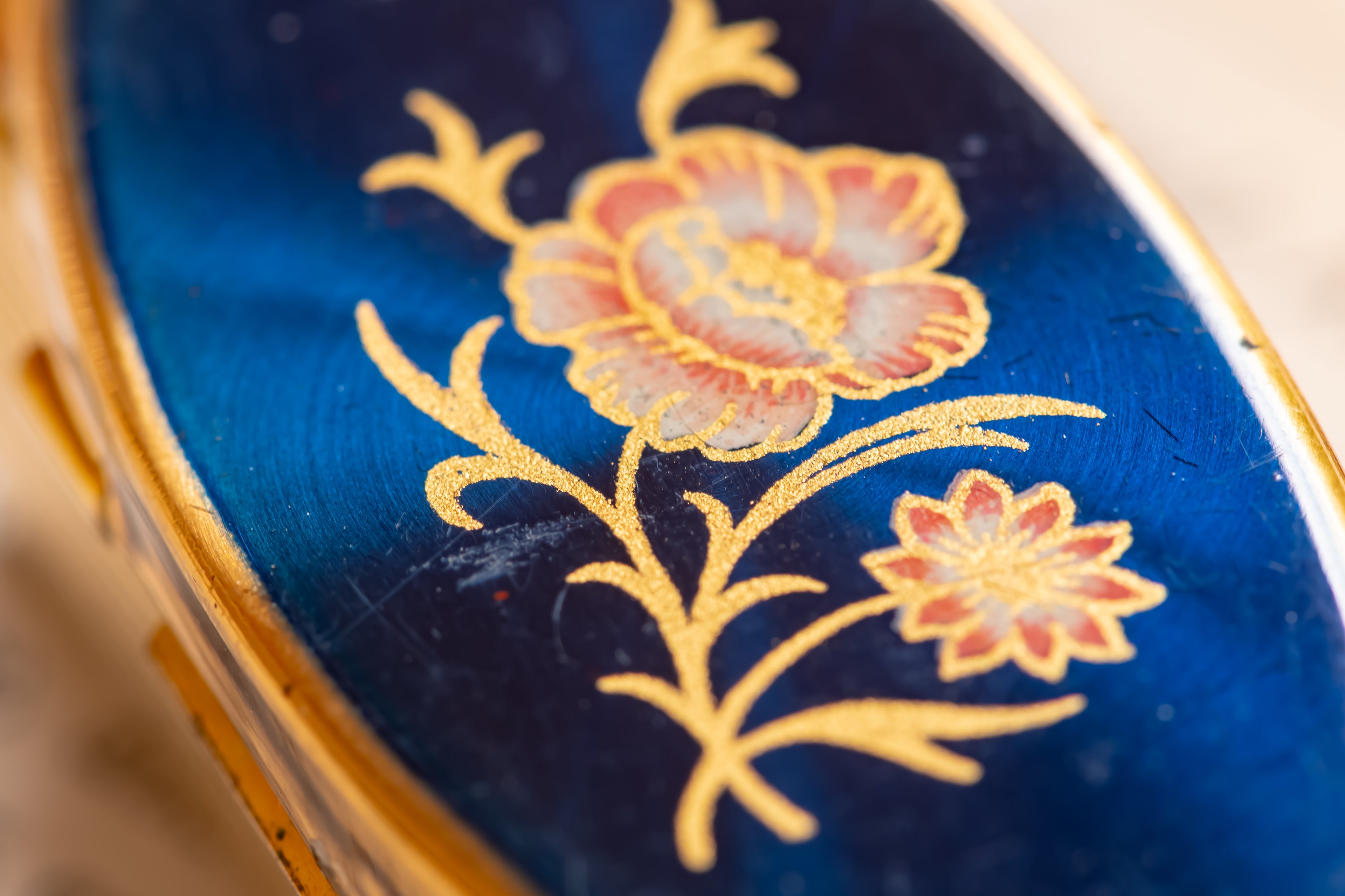 Stratton Blue and Gold Lipstick Holder, English Enamel Vanity Accessory, New