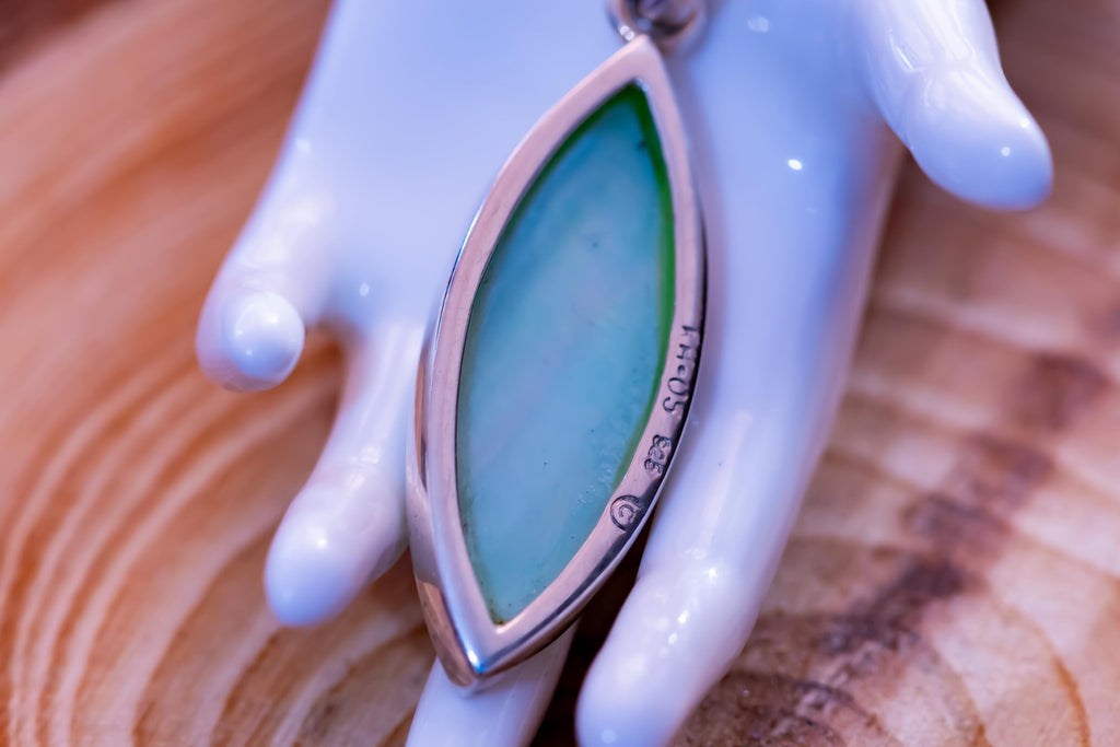 Sterling Silver Larimar Necklace Bracelet Set, Italian Ocean Blue Coastal Jewelry
