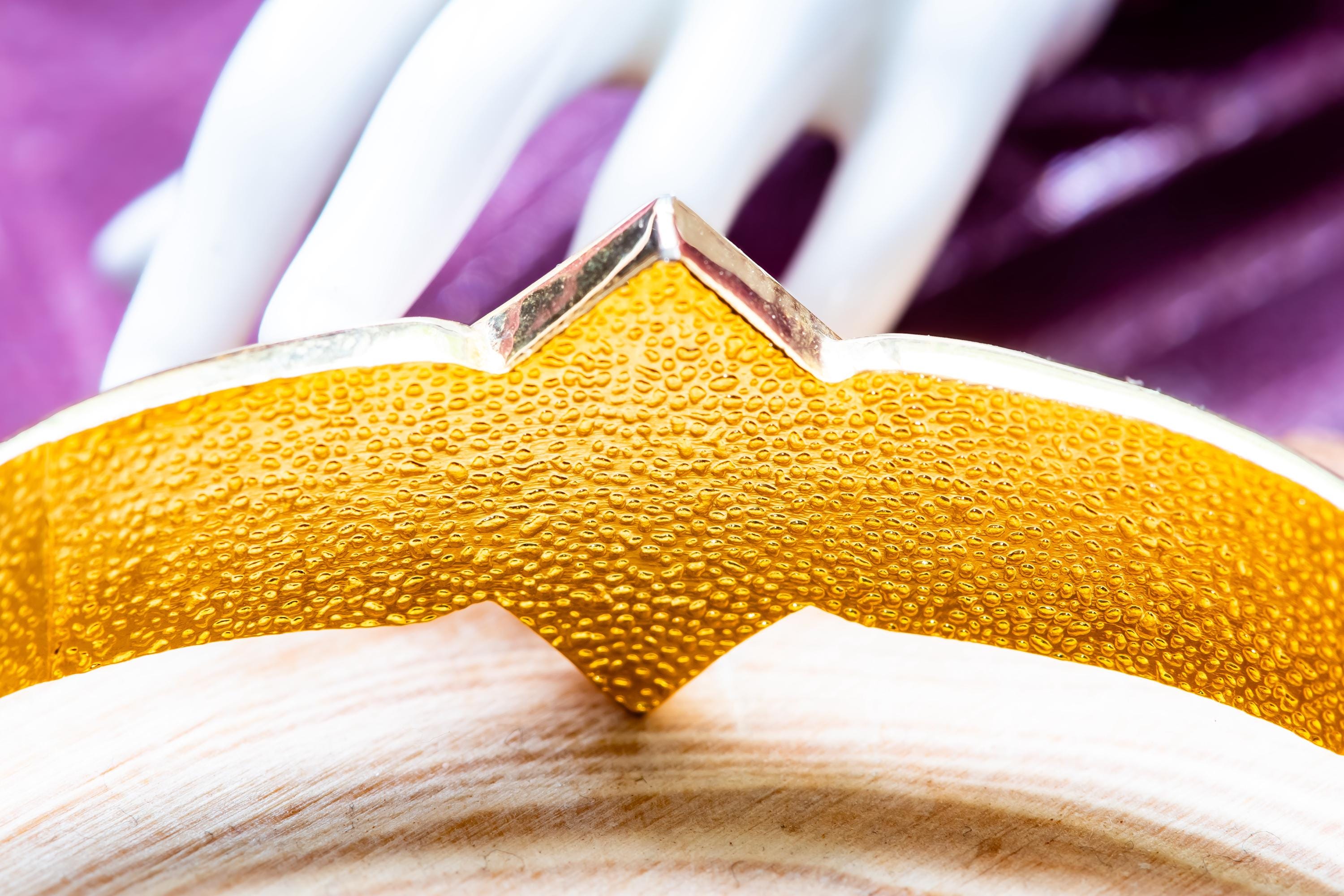 Vintage Ornate Pink Enamel Bangle. Gold Toned Scrollwork Bracelet. Sea Witch Jewelry.