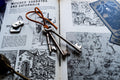 Antique Cast Iron Skeleton Keys Bundle, Set of 3, Gothic Altar Tools