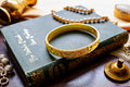Ornate Floral Gold Plated Cuff Bracelet, Textured Etched Bangle, Dark Romance Jewelry