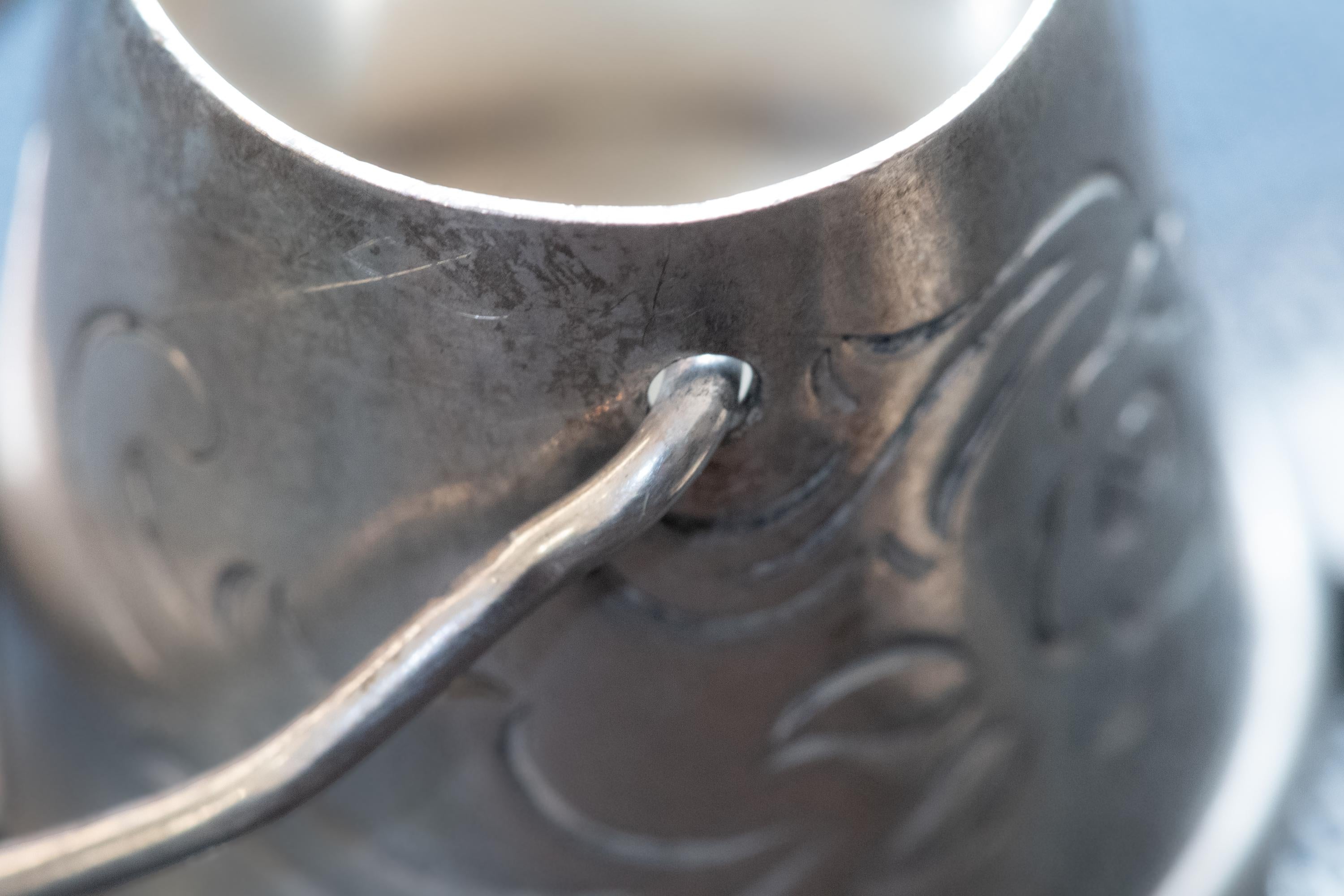 Antique Sterling Silver Miniature Pail