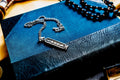 Vintage Sterling Silver Egyptian Cartouche Necklace, Oxidized Hieroglyph Amulet, Dark Academia Talisman.