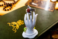 Vintage Sterling Silver Goldstone Ring. Celestial Copper Sparkle Statement Jewelry.