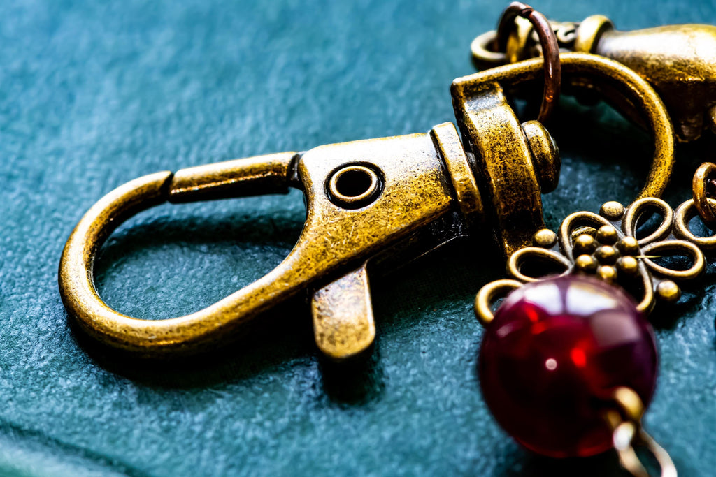 Bronze Cameo Journal Clip. Victorian Gothic Bag Charm, Rose Pendant Accessory.
