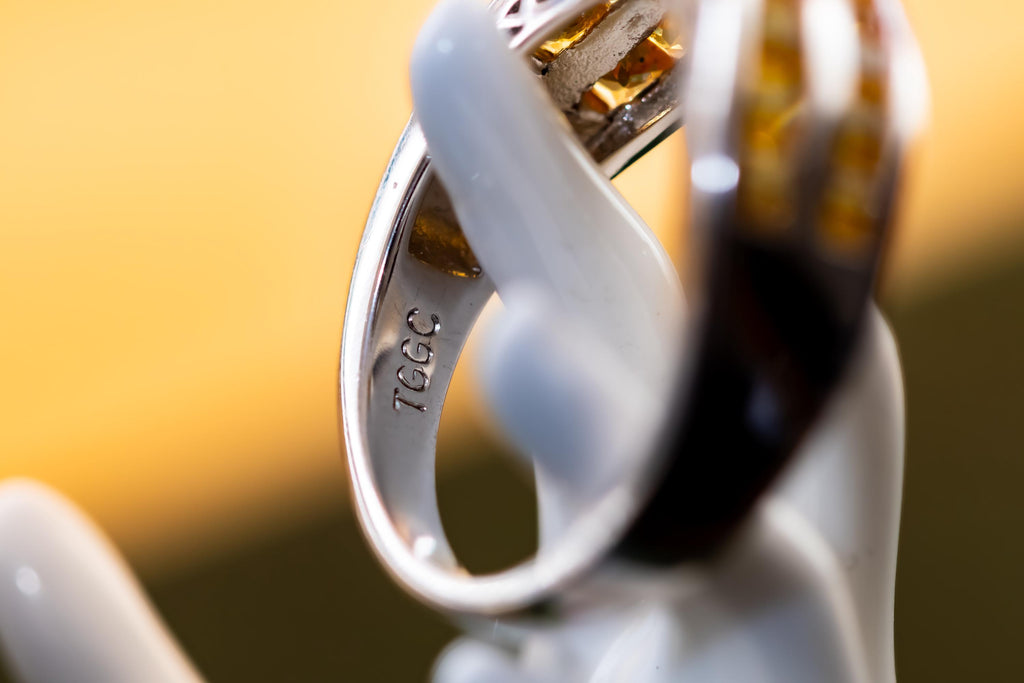 Heavy Sterling Silver Orange Sapphire Ring, Chunky Statement Band, Dark Academia Jewelry.