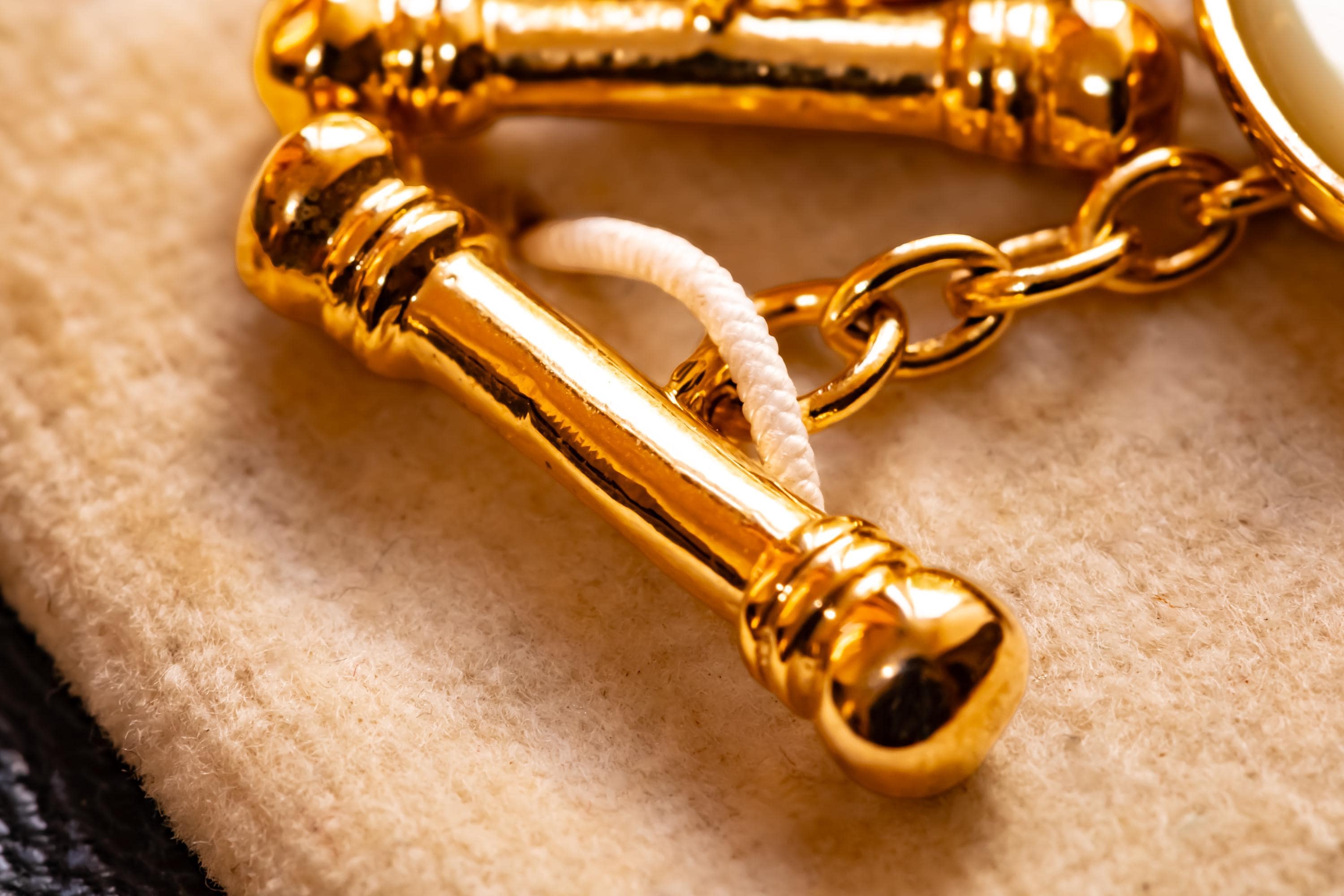 Vintage Stratton Sword Tie Clip Cufflinks Set, Mother of Pearl Gold Tone Formalwear