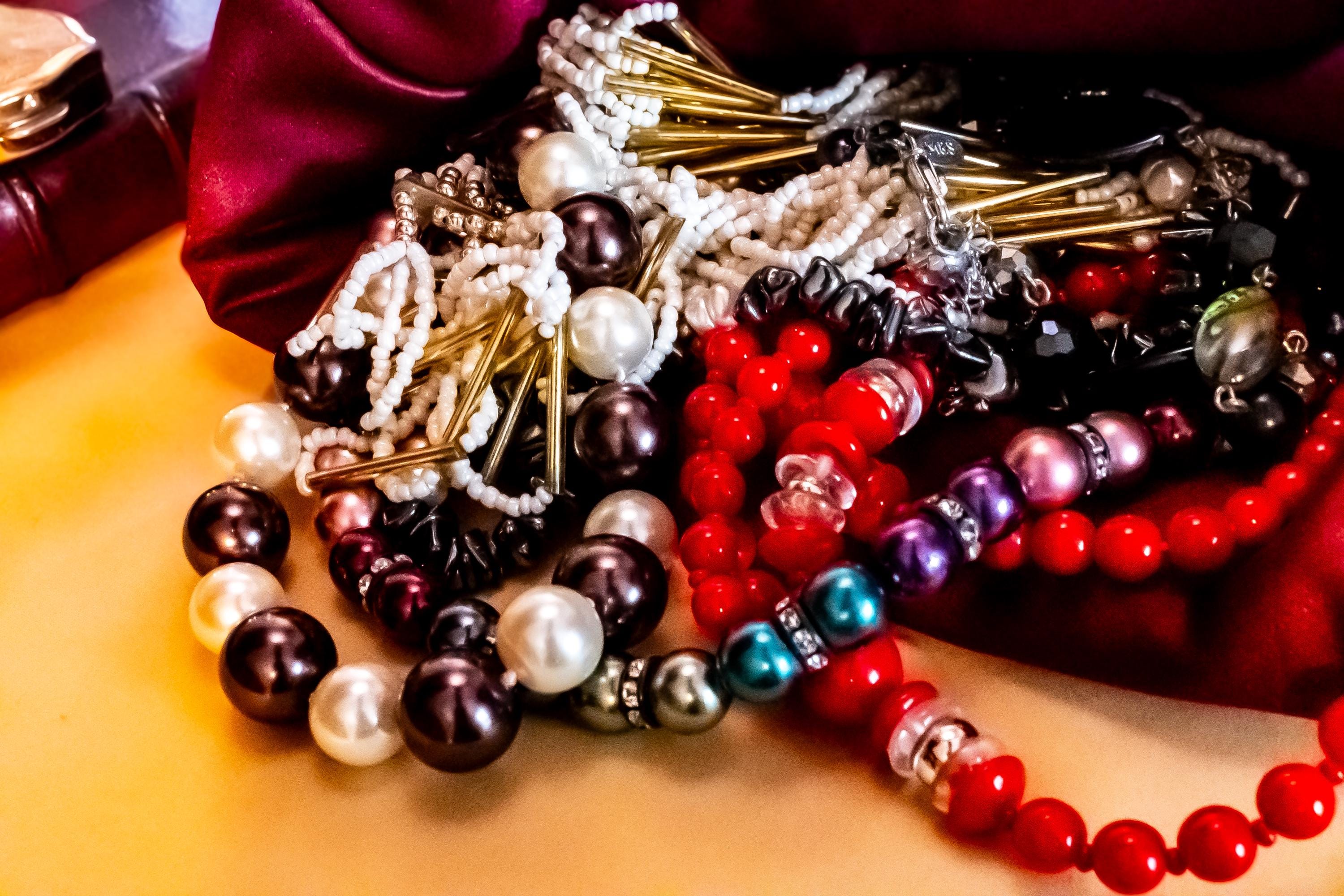 Vintage Jewelry Mystery Pouches, Sized Ring & Necklace Bundle, Dark Academia Archive.
