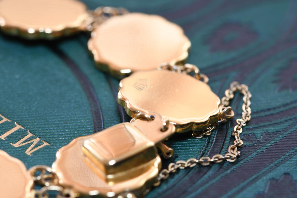 Vintage Amita Japanese Damascene Jewelry Set | 24K Gold Inlay | Dark Academia