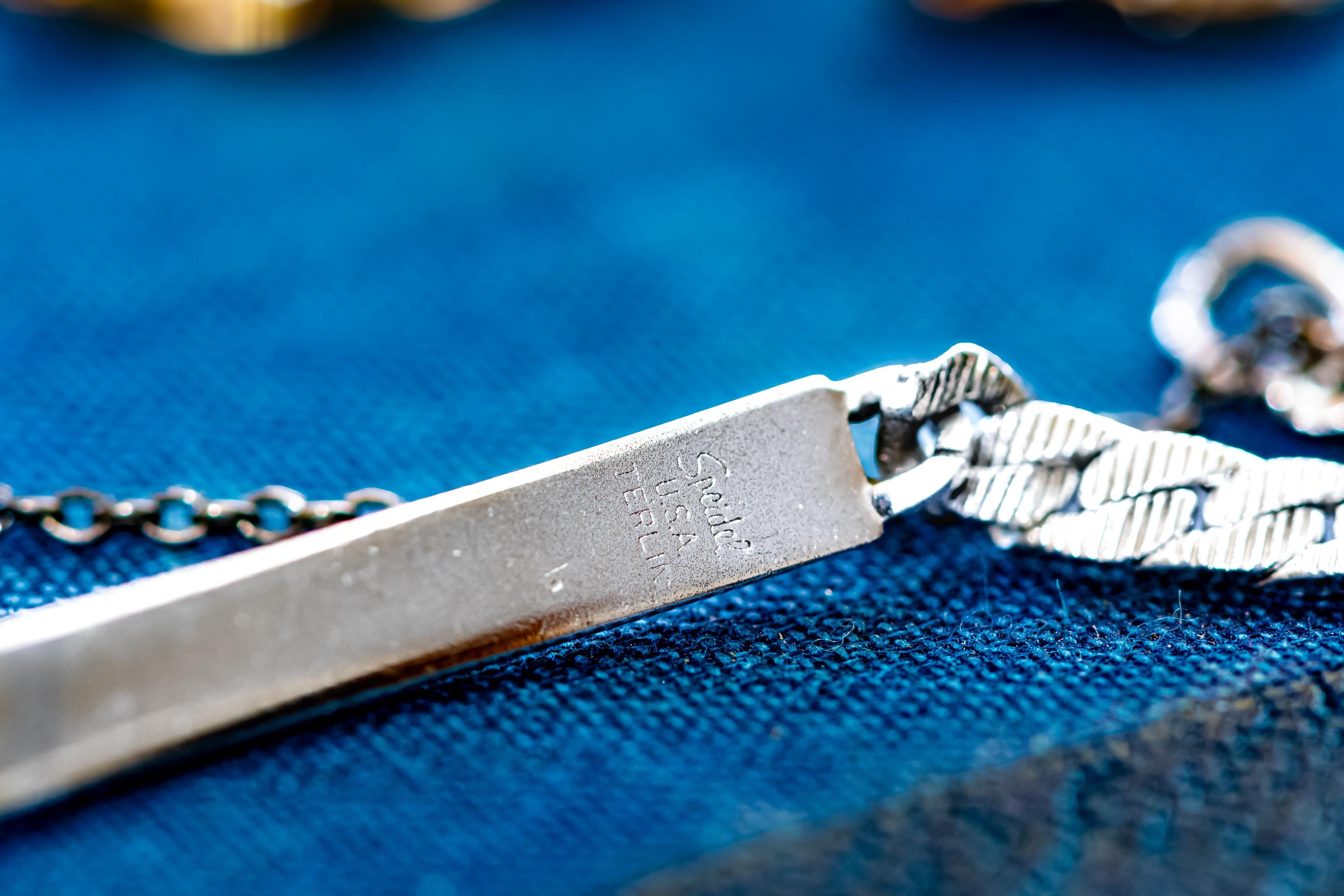 Vintage Sterling Silver Speidel USA ID Bracelet | Sister Hook Safety Chain | Dark Academia