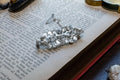 Vintage Marquise Rhinestone Costume Brooch, Mid-Century Statement Pin