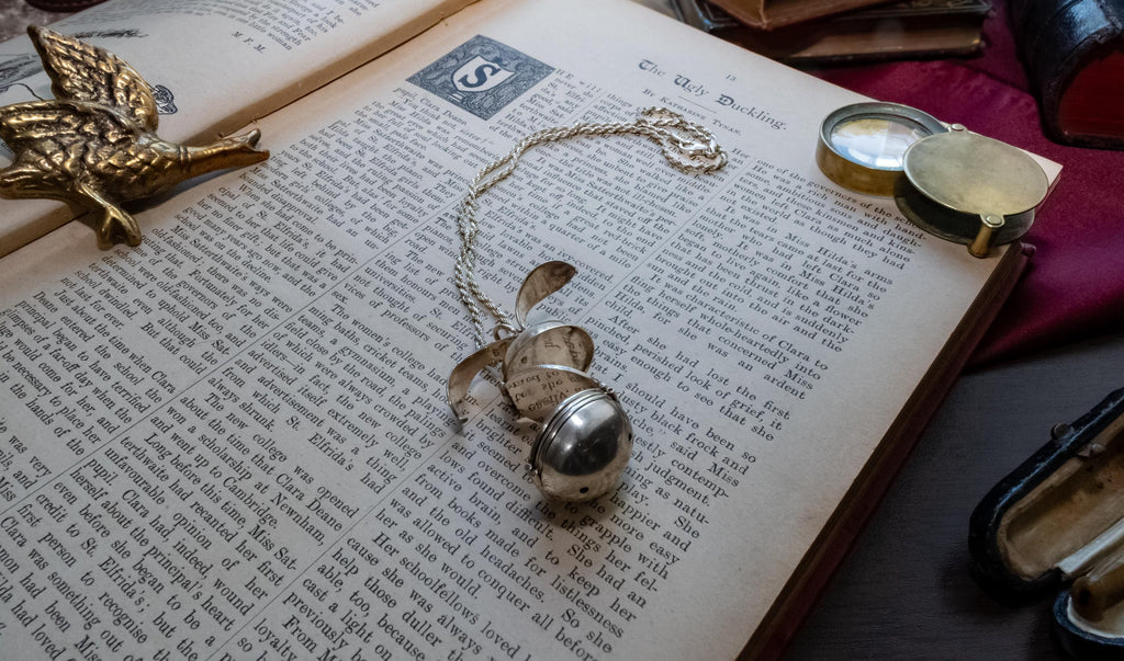 Antique Sterling Silver Orb Locket, 6 Photo Accordion Pendant, Dark Academia Jewelry