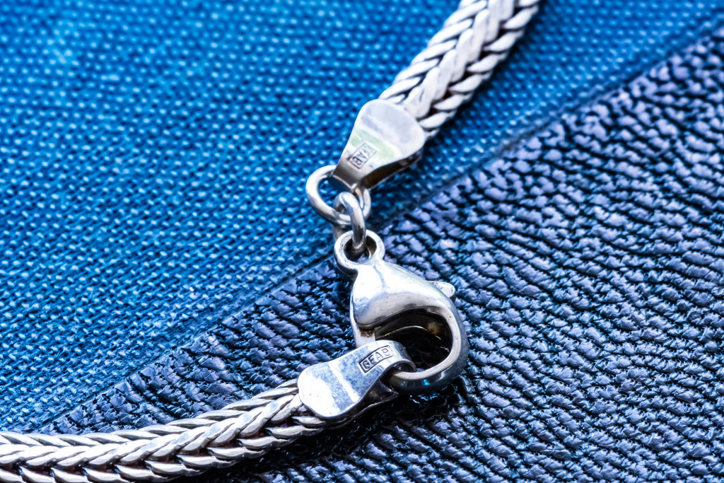Vintage 925 Silver Foxtail Chain Bracelet | Guldfynd AB | Scandinavian Witchy Jewelry